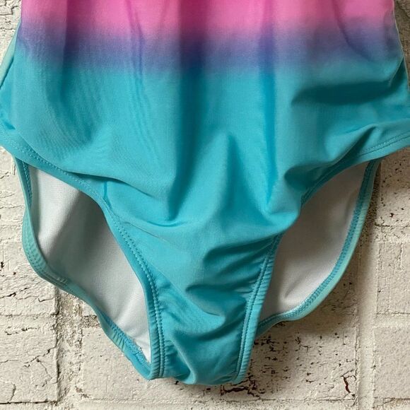 Cat & Jack Sequin Unicorn Tie Dye One Piece Bathing Suit xl 14/16 - Picture 4 of 9